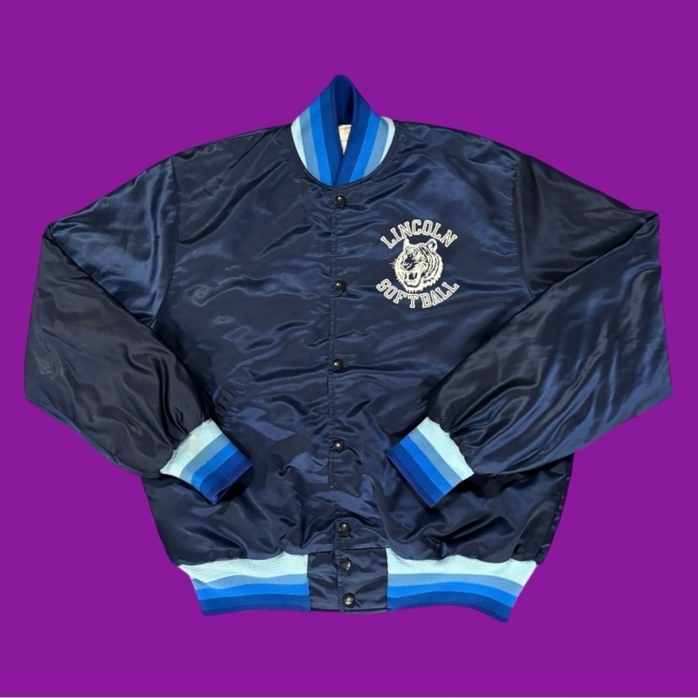 80s Lincoln Softball Bomber Jacket